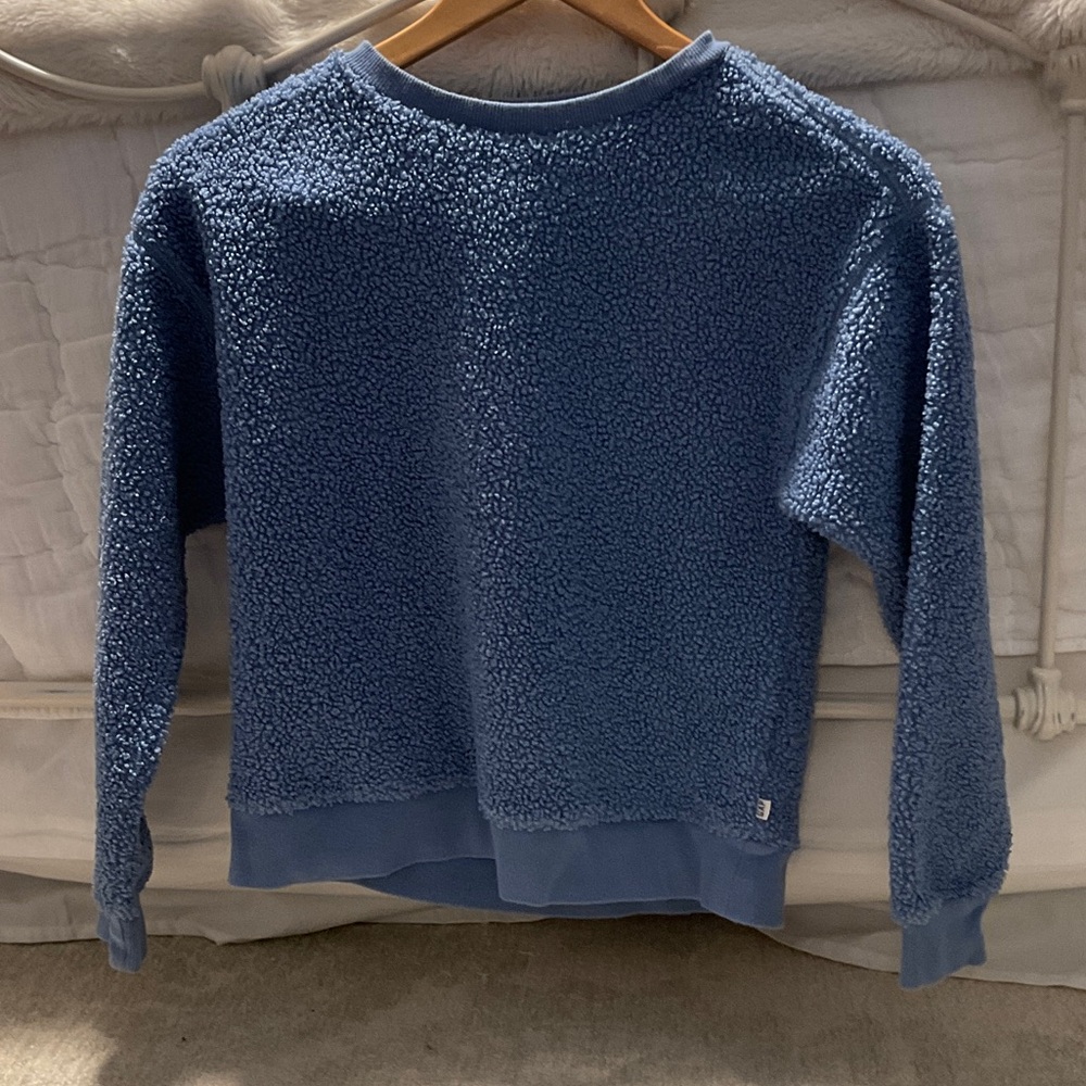 GAP Textured Blue Crew Neck Sweater